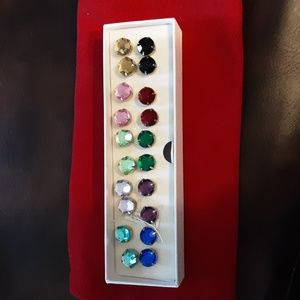 Large gem earrings